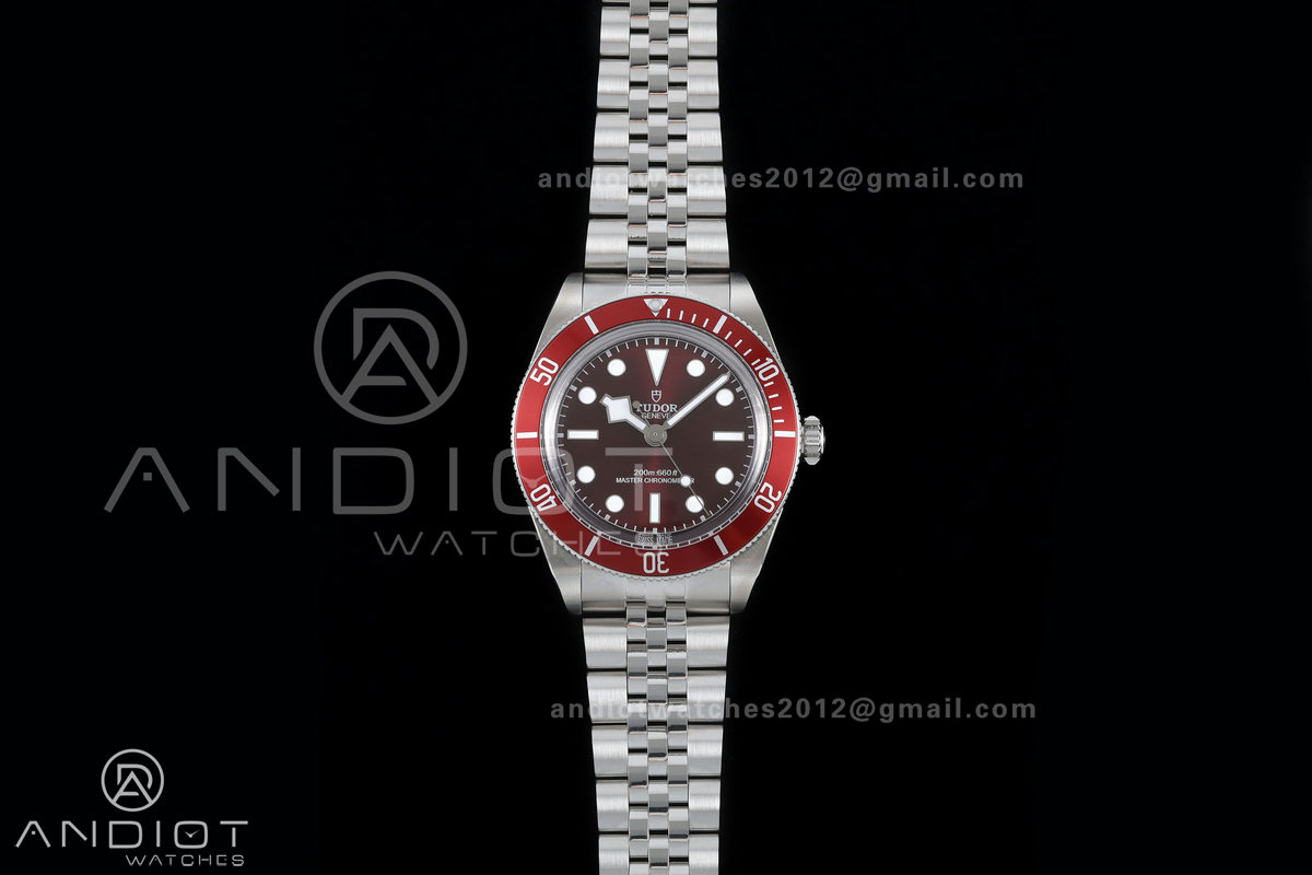 Black Bay 58 39mm SS ZF 1:1 Best Edition Burgundy Red Dial on Jubilee Bracelet A2824